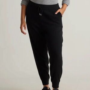 Quince Mongolian Cashmere Black Jogger Pants S - Fair Condition